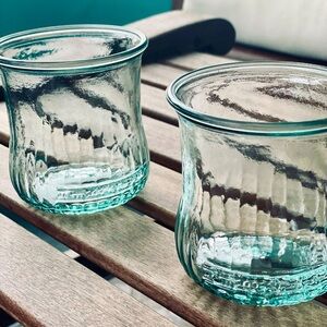 Pour L'eau Glass Drinking Cups, Qty.2